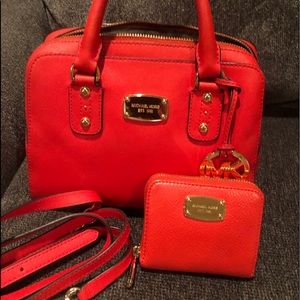 Michael Kors Mandarin Small Satchel Includes Wallet